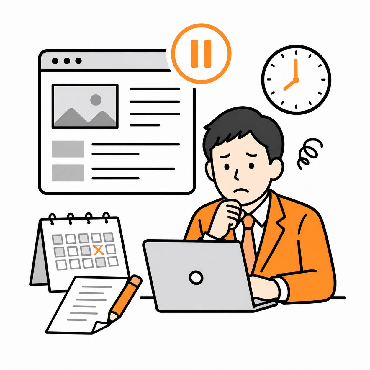 お知らせやブログの更新が止まっている
