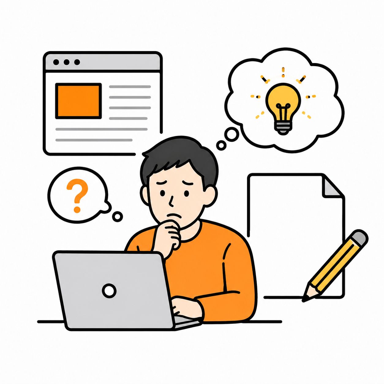 オウンドメディアを始めたいが、何を書けばよいかわからない