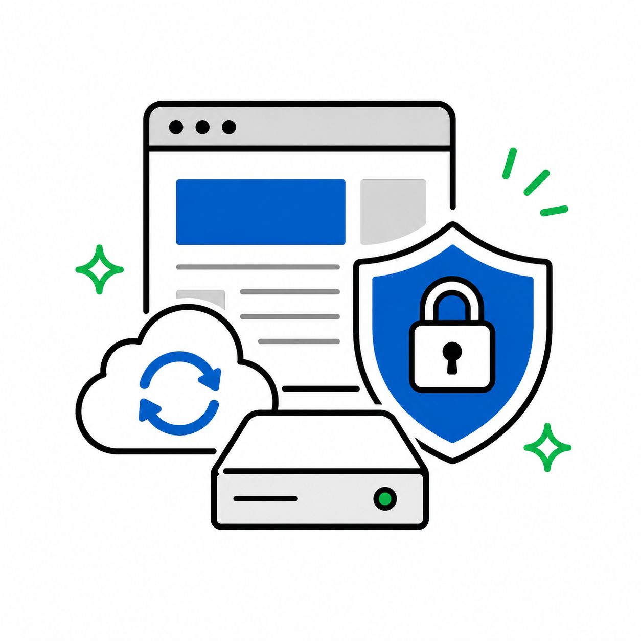 サイトのバックアップやセキュリティが気になる