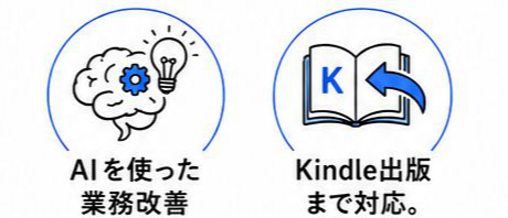 AIを使った業務改善やKindle出版まで対応